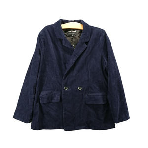 Jason Maxwell Double Breasted Corduroy Blazer Jacket Large Blue Cotton W/Tags